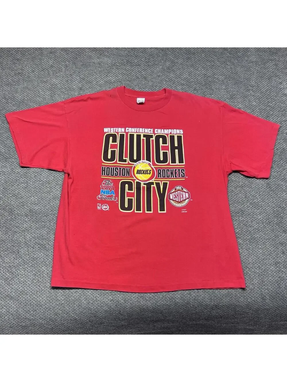 Vintage 1994 Houston Rockets Western Conference Champions T-Shirt 3XL RARE MENS